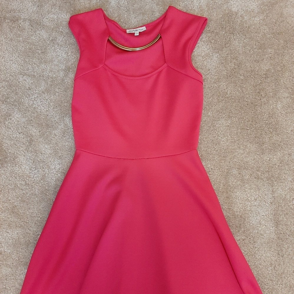 Hot pink form fitting dress